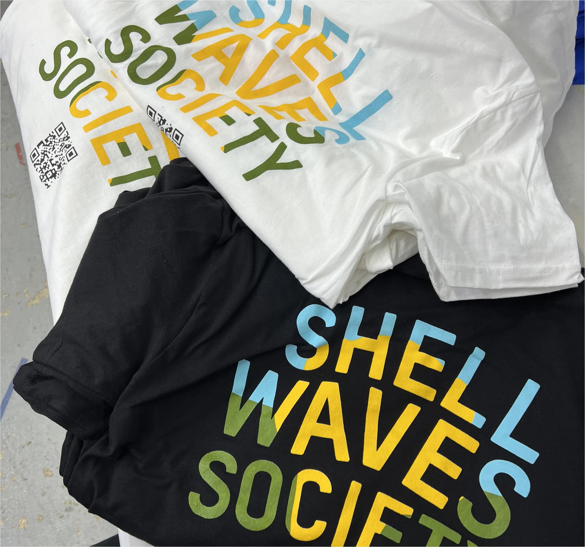 Custom printed apparel sample