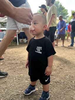 Custom "Third Time's the Charm" toddler t-shirt from a wedding order