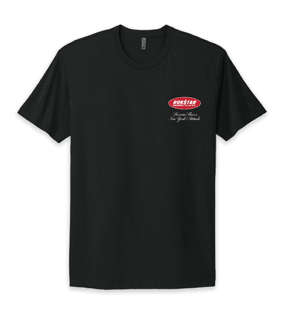 Branded event tees for a restaurant pop-up — full-color screen print.