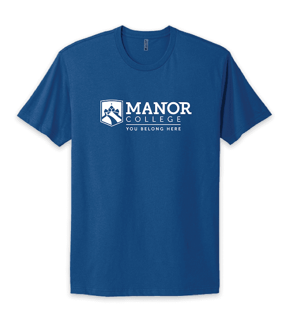 Screen-printed orientation shirts — 250-piece run, 2-color front design.