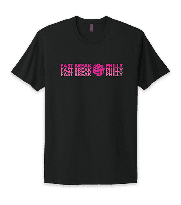 Custom team t-shirts for a basketball program — multi-color screen print.
