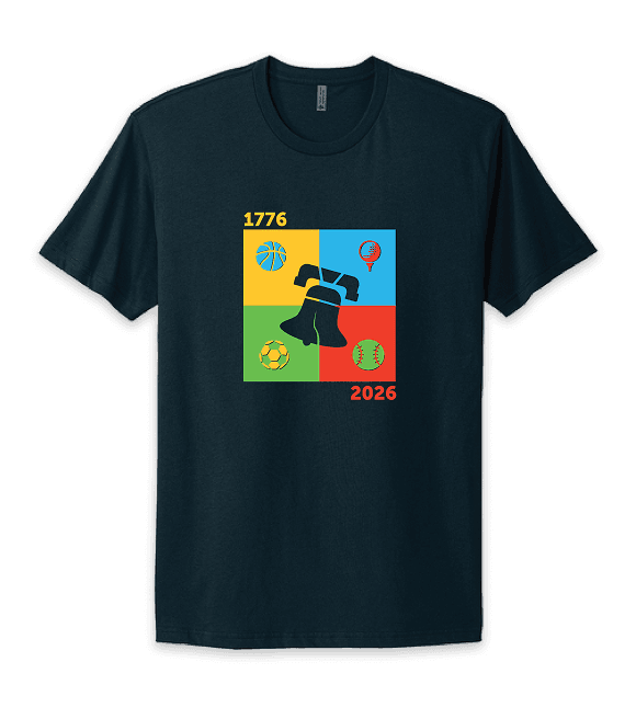 Screen-printed team apparel for a youth sports league — bulk order.