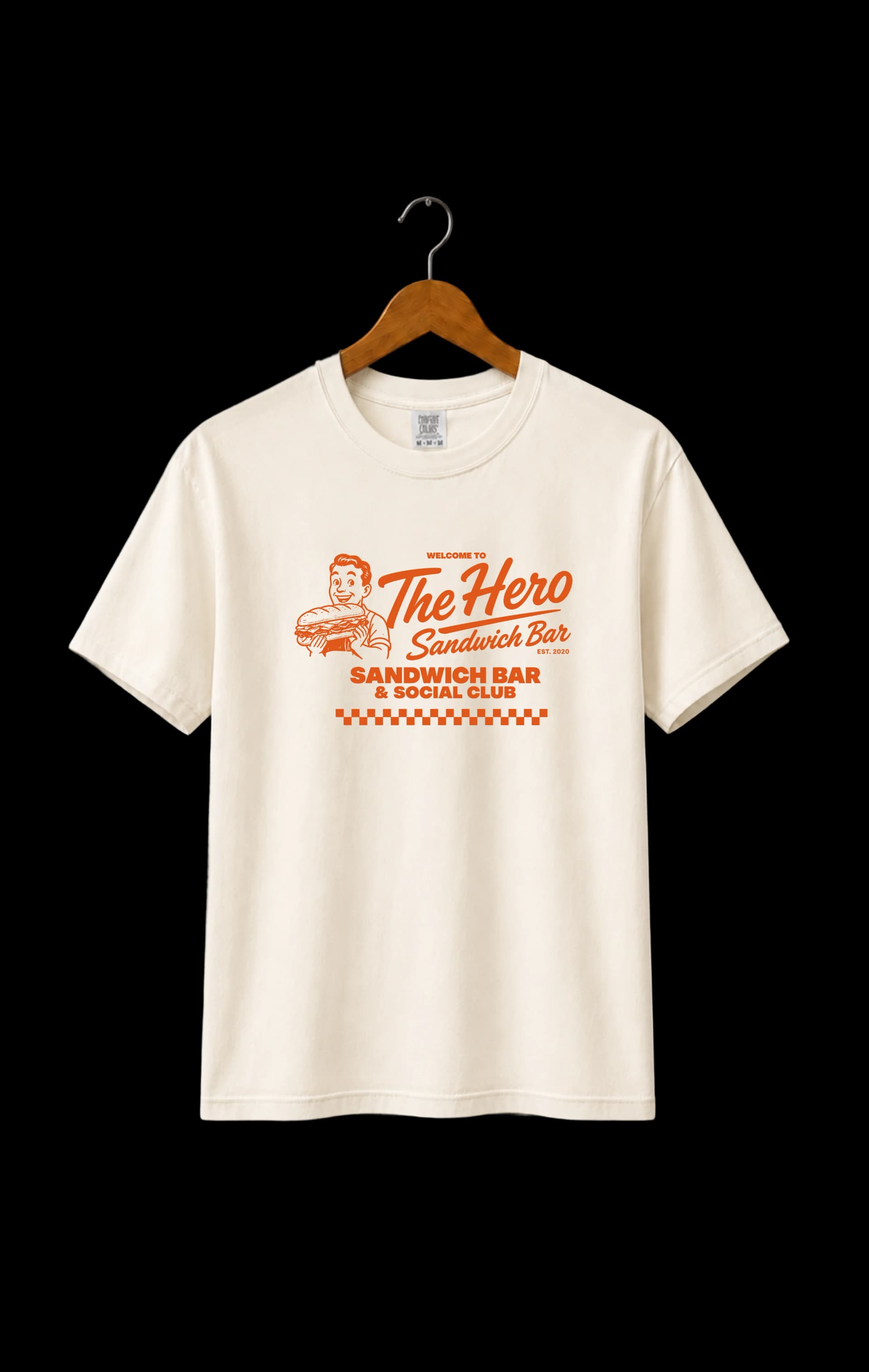 Custom shirts New York — screen printed apparel for Hero Sandwich Bar