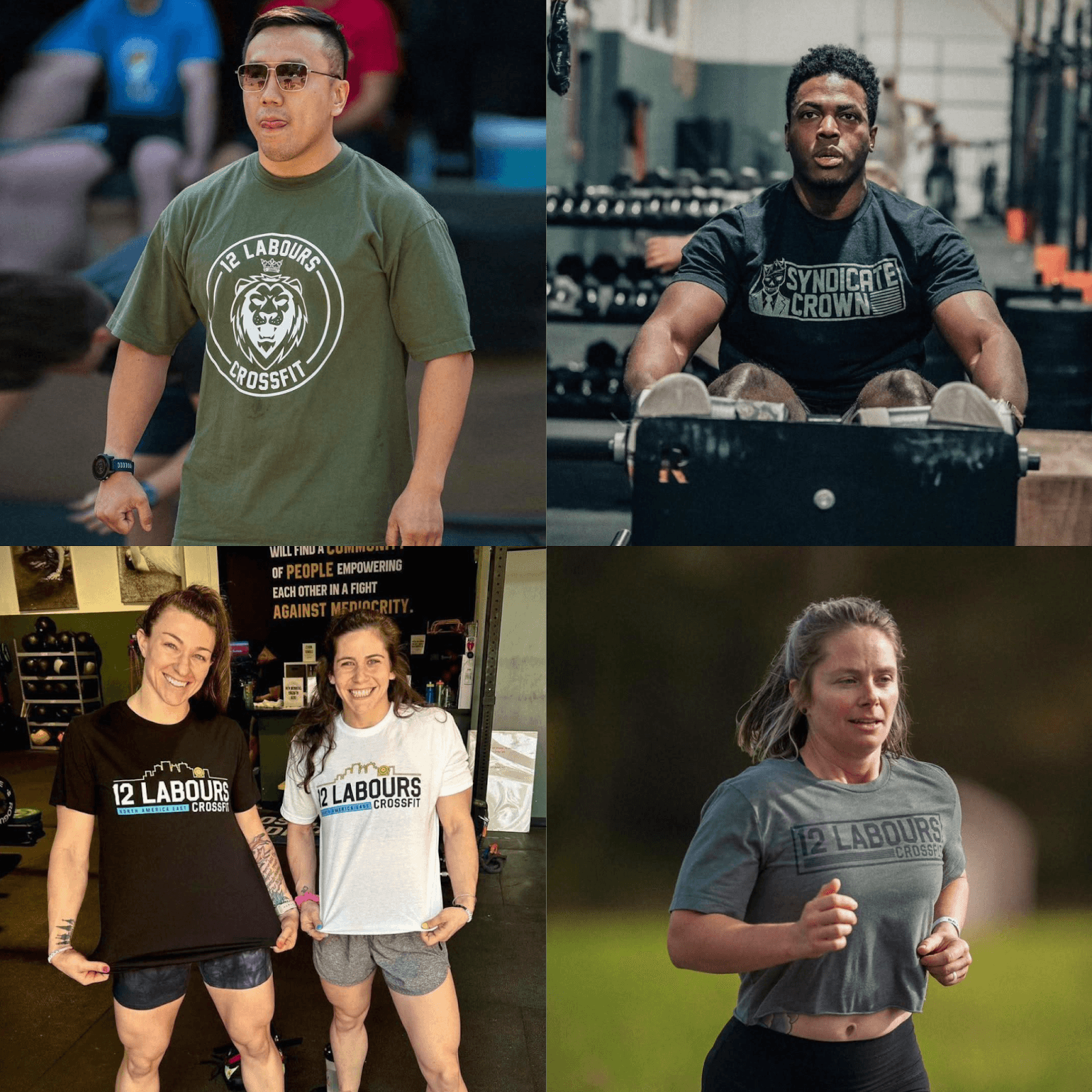12Labours community in action—athletes wearing summer drop tees that transition from gym to everyday wear and show what makes an apparel standout.