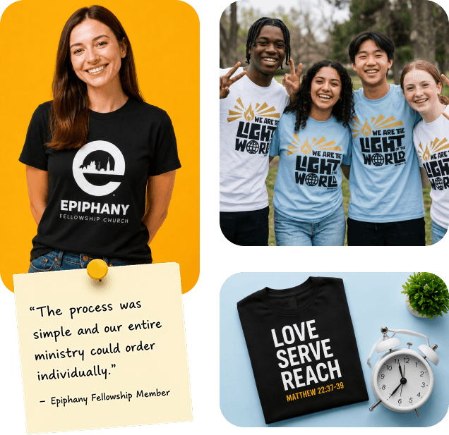 Custom church apparel for ministries and events
