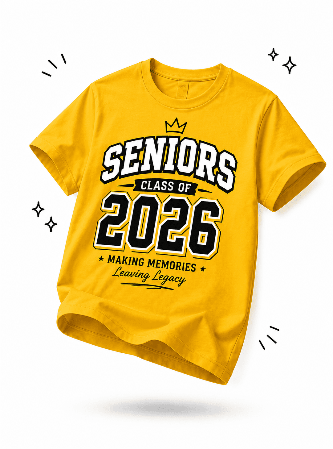 Yellow senior class shirt