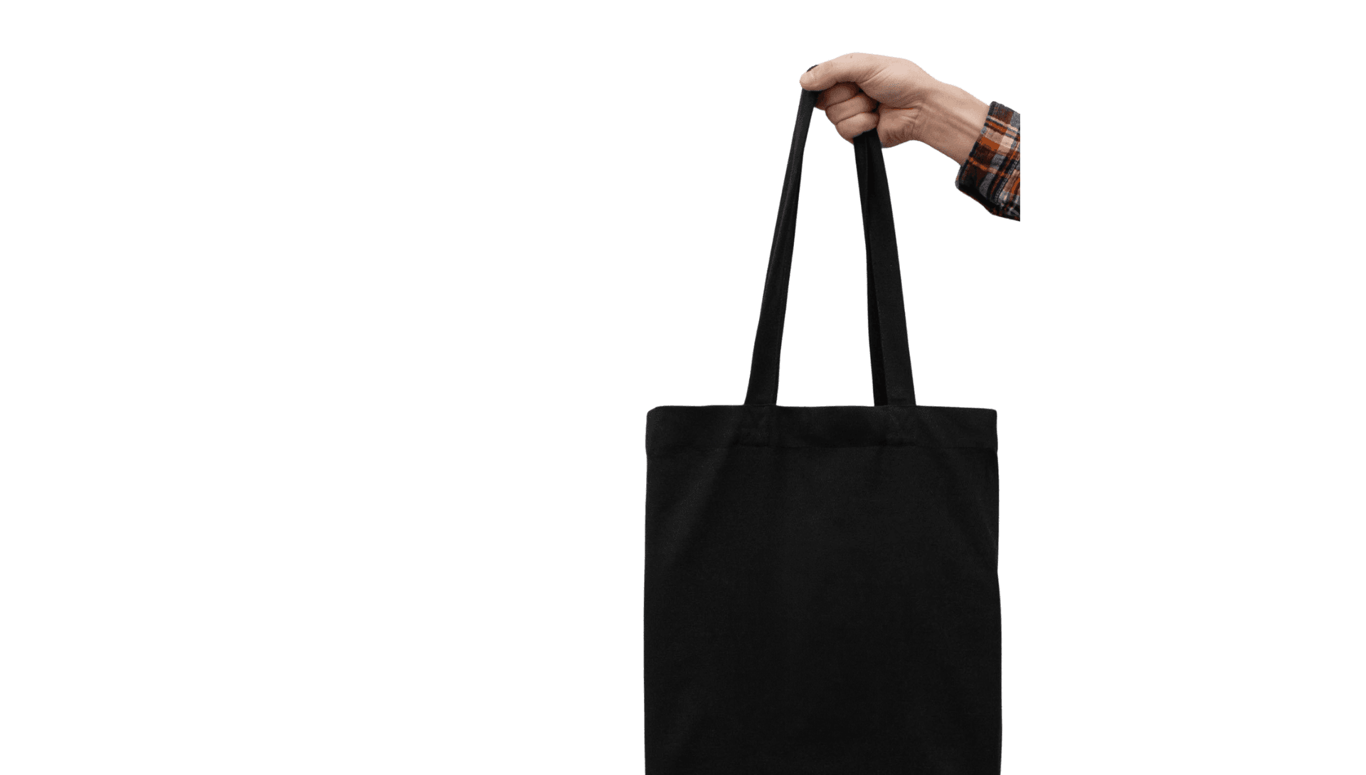 DTF printing service - black tote bag