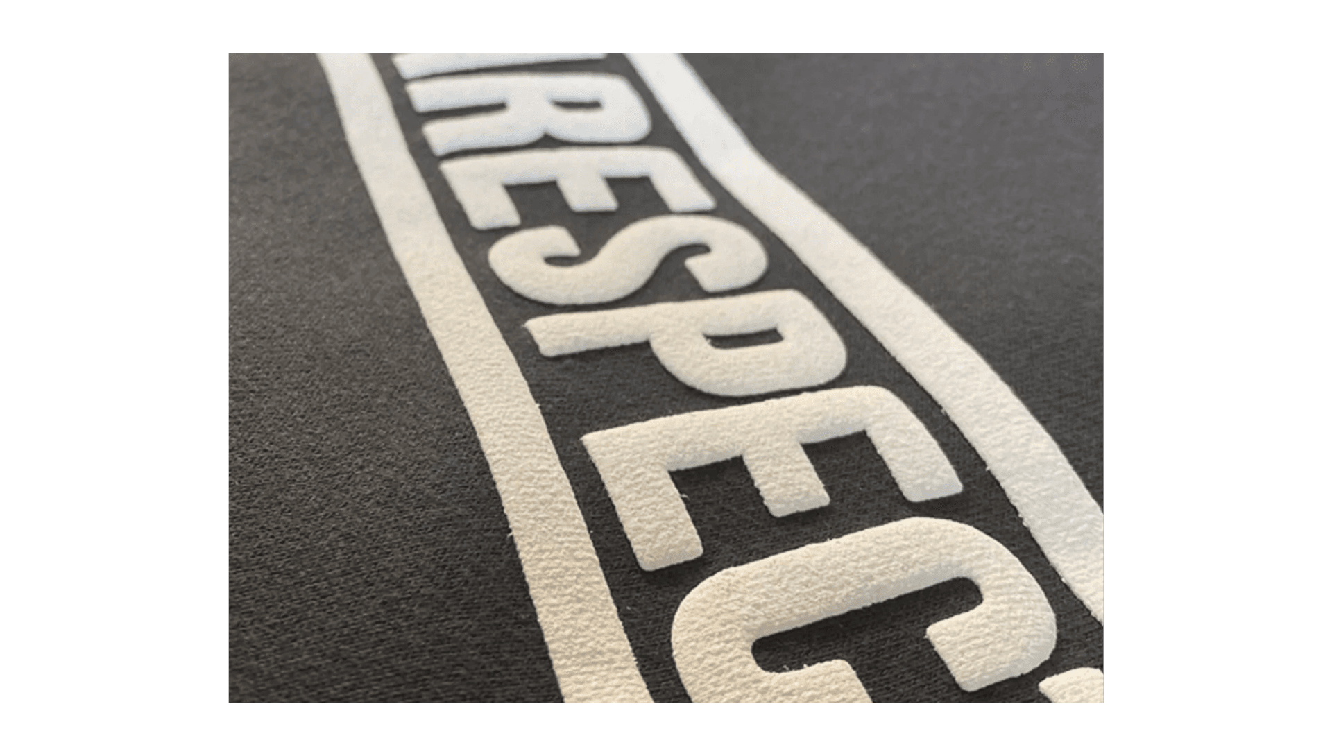 RESPECT screen printed design