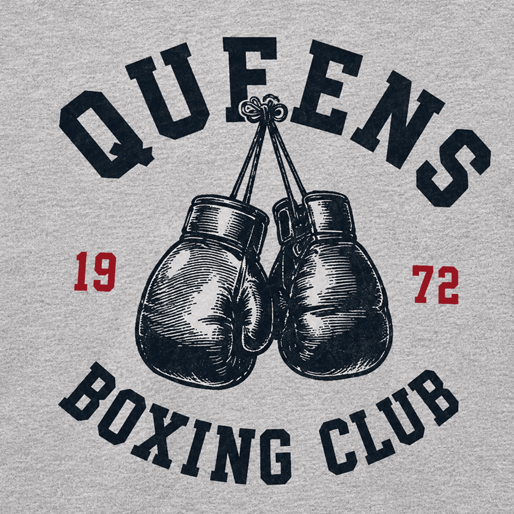 QUEENS BOXING CLUB custom screen printing project in New York