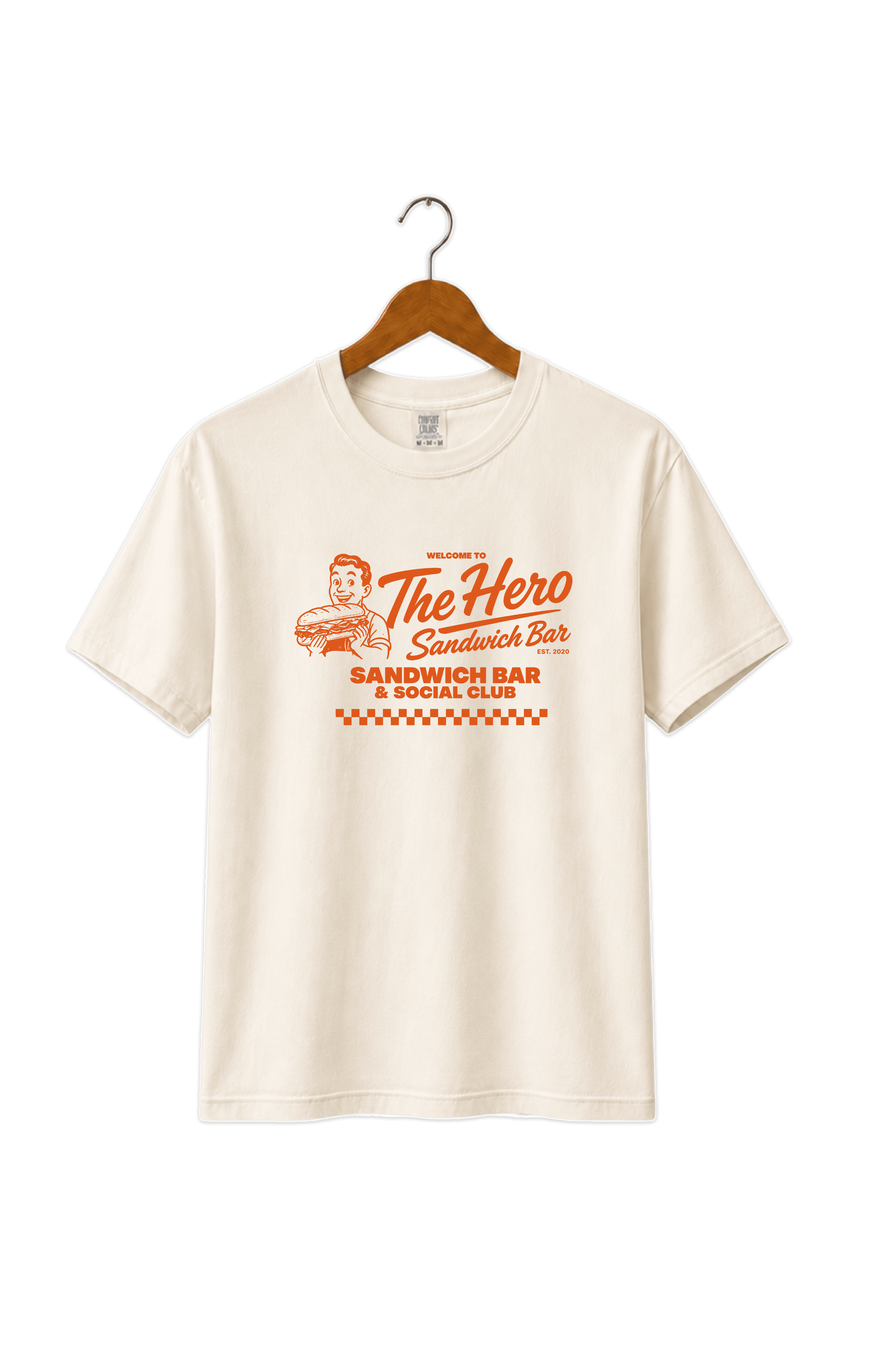Custom shirts New York — screen printed apparel for Hero Sandwich Bar