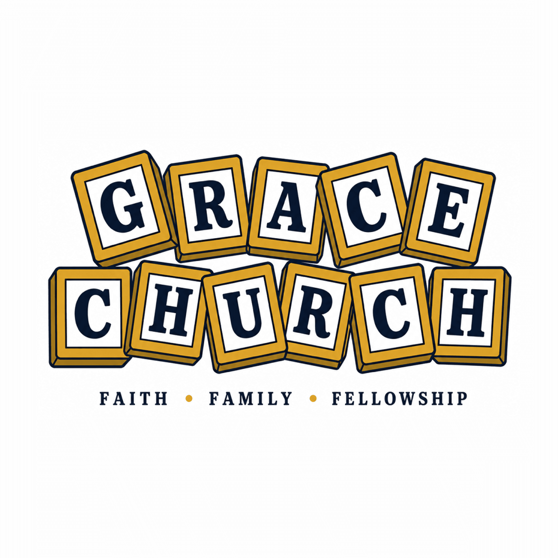 Grace Church Tile Lettering