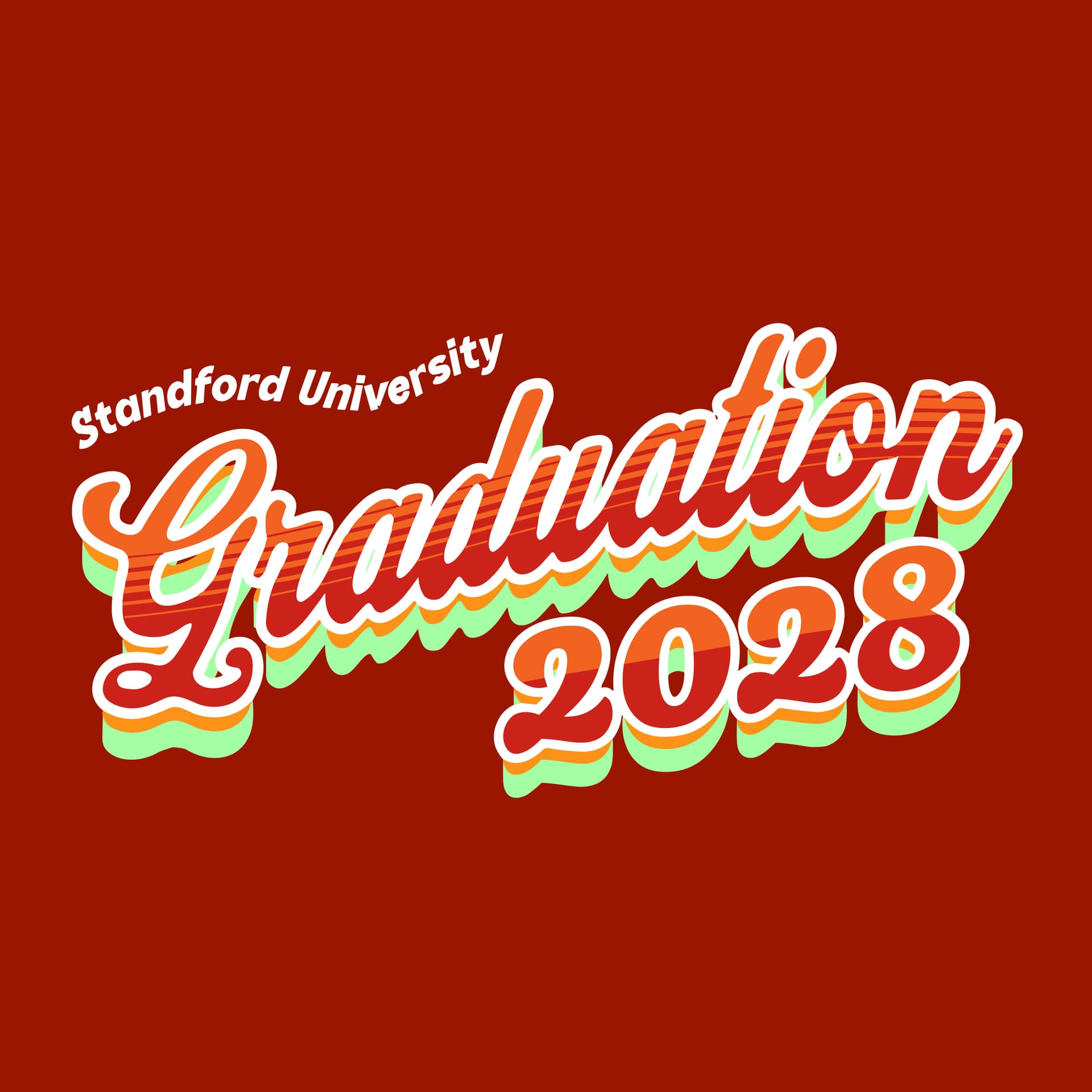 Stanford University 2028 Retro Graduation