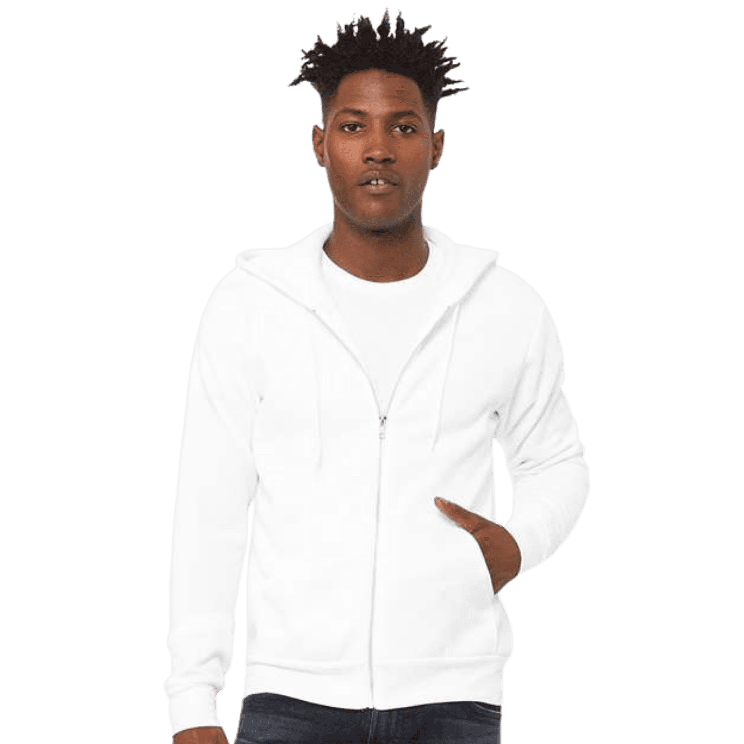BELLA + CANVAS Unisex Sponge Fleece Full-Zip Hoodie Sweatshirt (3739)