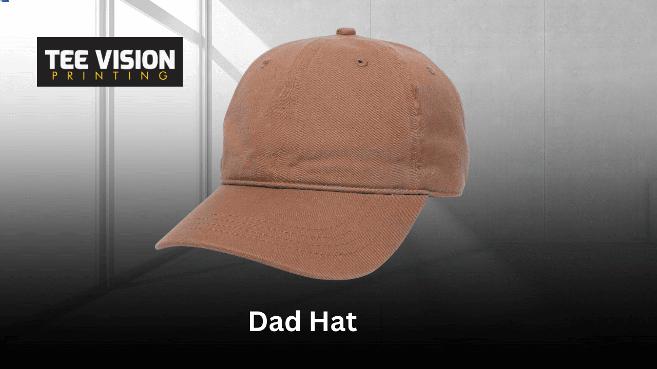 Best High-Quality Headwear – brown unstructured cotton dad hat with curved brim and relaxed fit, offering casual comfort for branded apparel.