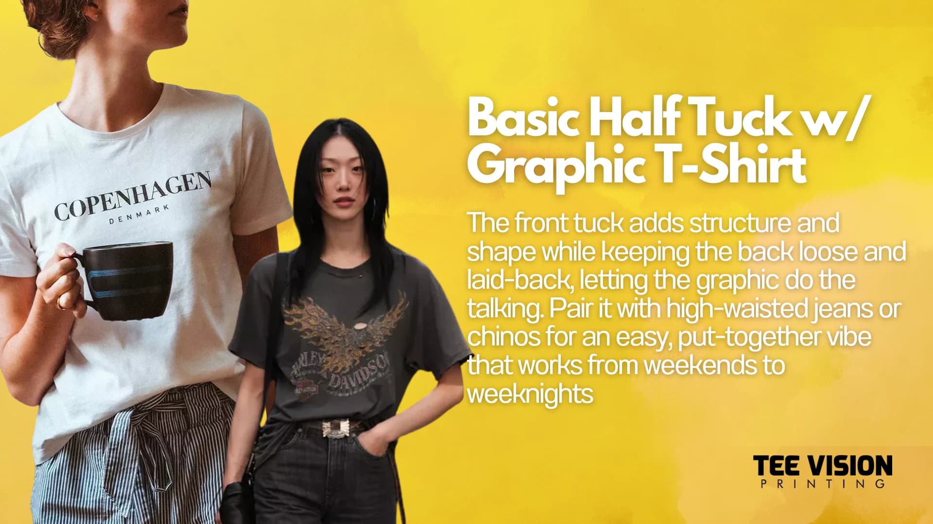 Basic half tuck t-shirt and how to do it