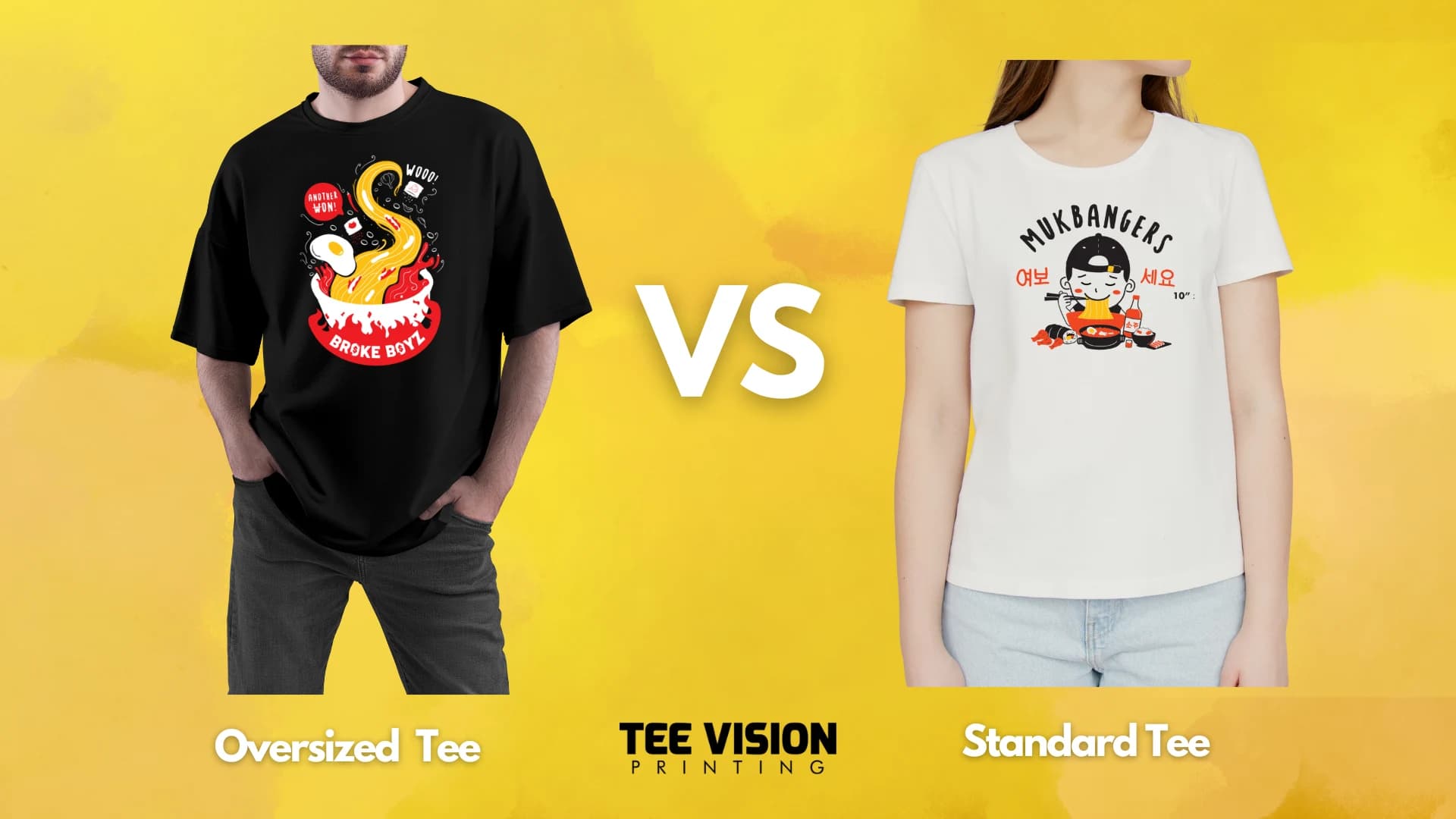 Oversized tee vs Standard Tee and how it differs on the look