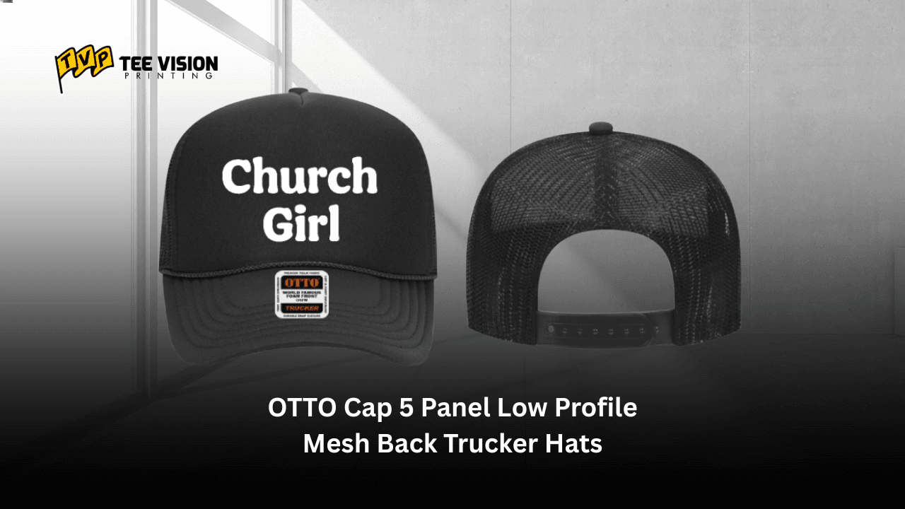 OTTO Cap trucker hat with bold “Church Girl” design, part of Dr. Sarita Lyons’ custom Christian church apparel collection.