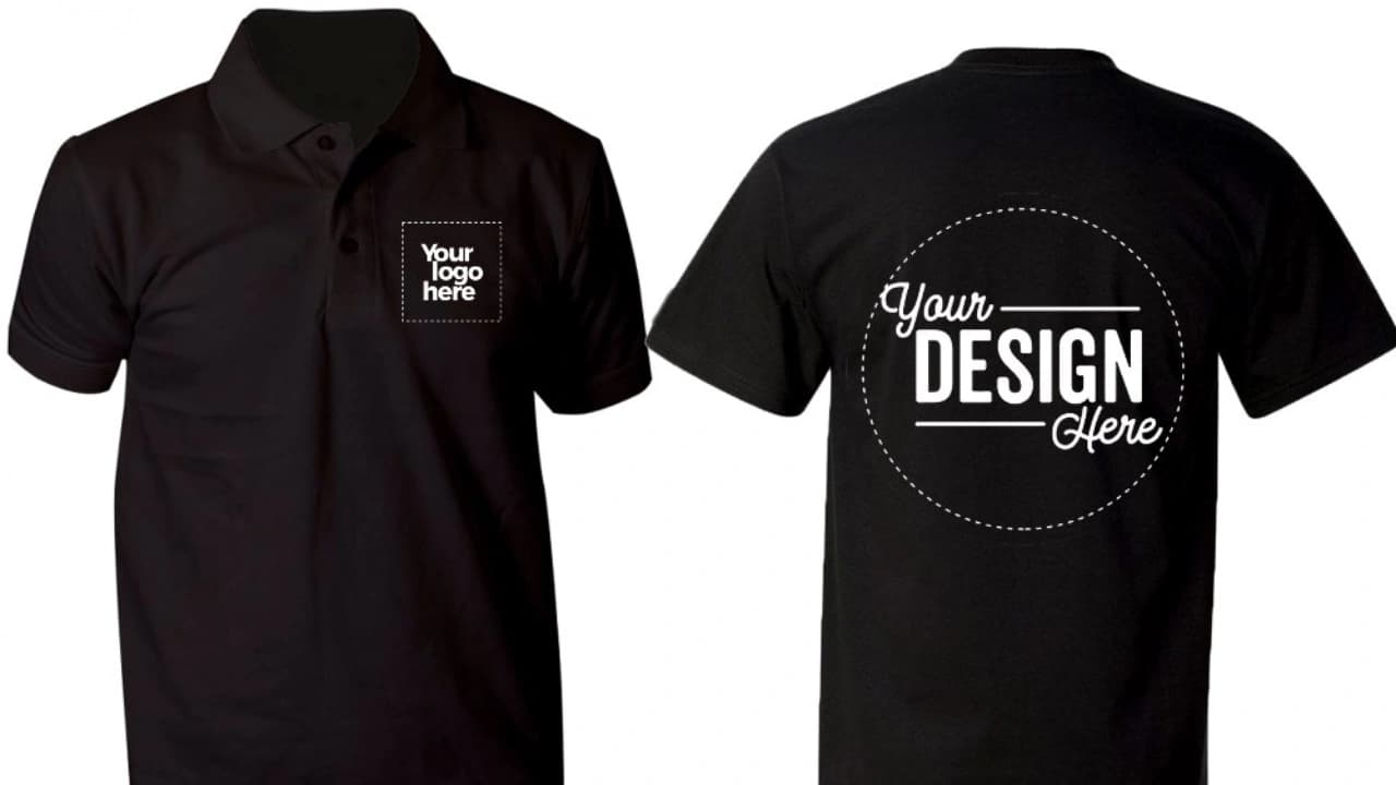 Use our polo t-shirt design online tool to design your own polo t-shirt, with logo placement on the front and back.
