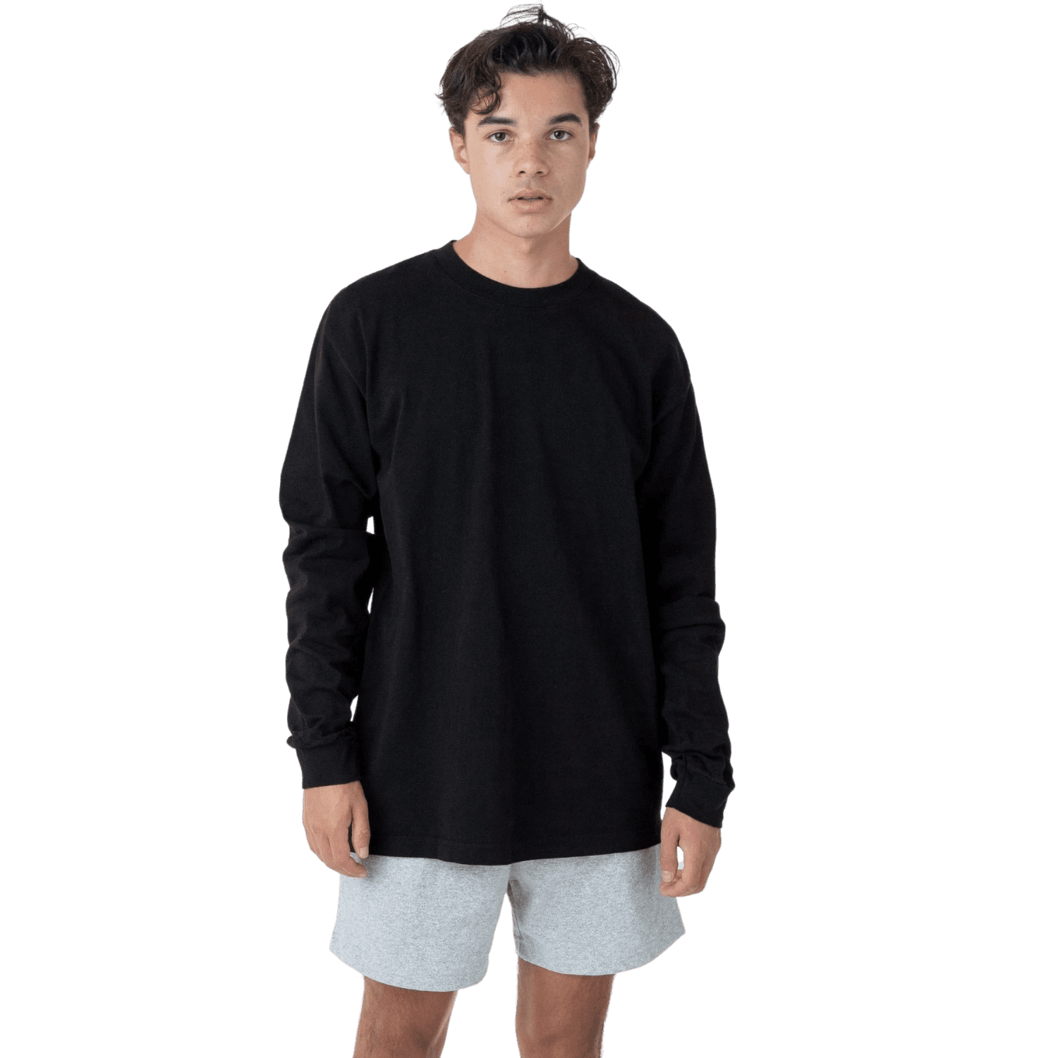 Los Angeles Apparel Long Sleeve Garment Dye Crew Neck T-Shirt (1807GD)