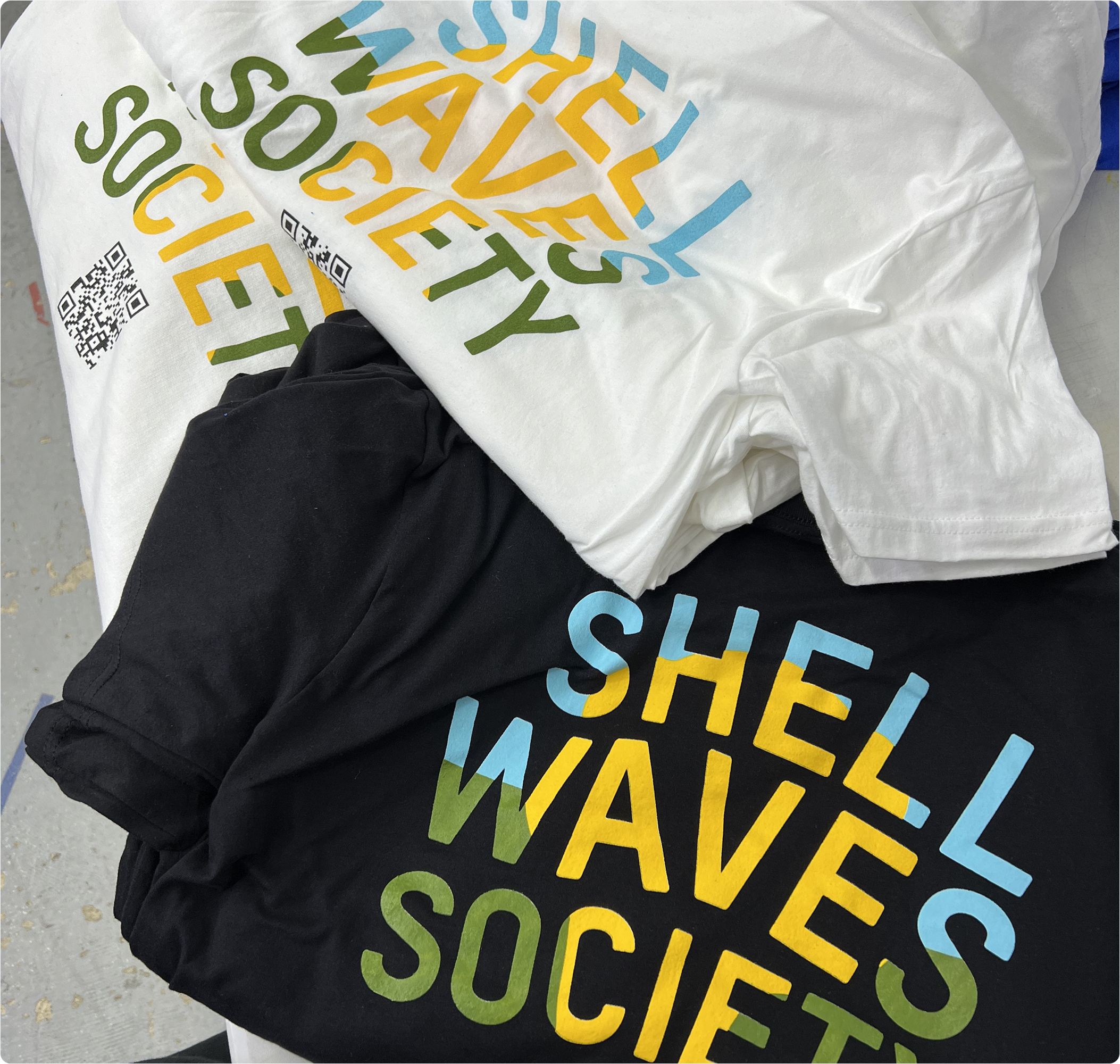 Custom printed apparel sample