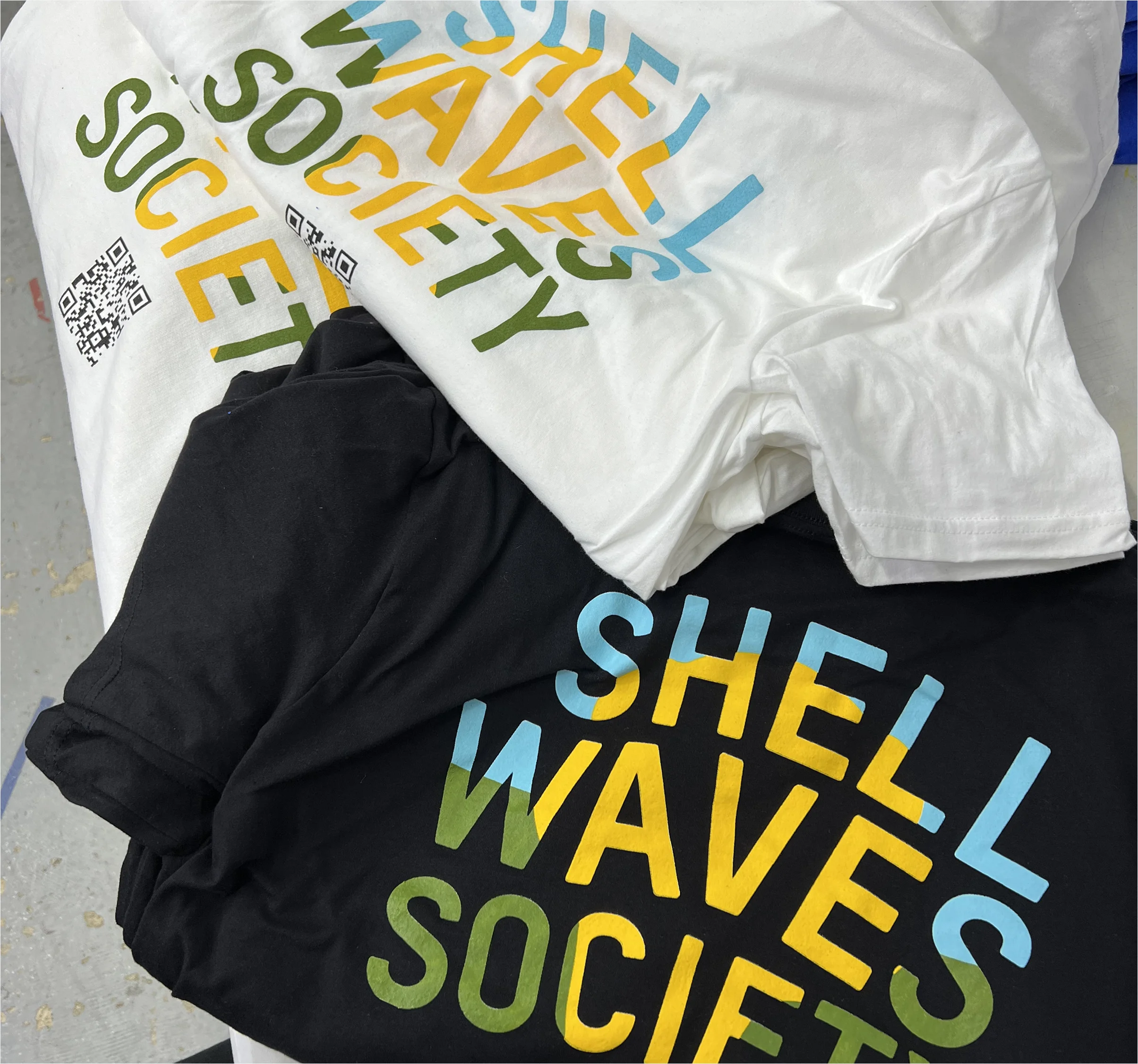 Custom printed apparel sample
