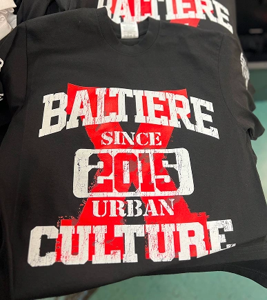 BALTIERE custom screen printing project in Philadelphia
